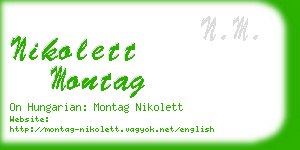 nikolett montag business card